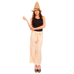 FabSeasons Beige Solid Fancy Cone Hat