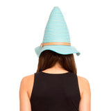 Fabseasons Blue Striped Fancy Cone Hat for Women freeshipping - FABSEASONS