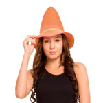 Fabseasons Pink Striped Fancy Cone Hat for Women