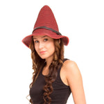 FabSeasons Red Striped Fancy Cone Hat