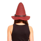 Fabseasons Red Striped Fancy Cone Hat for Women freeshipping - FABSEASONS