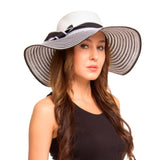 FabSeasons Black Wavy Long Brim Sun Hat