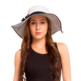 Fabseasons Black Wavy Long Brim Sun Hat for Women freeshipping - FABSEASONS