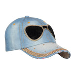 Fabseasons MediumBlue Denim Shades Studded Cap , Adjustable strap freeshipping - FABSEASONS