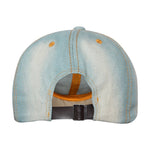 Denim Flare Light Blue Studded Cap for Women and Girls, Adjustable strap