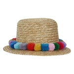 FabSeasons Natural Fancy Beige Beach Hat with beads