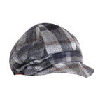 FabSeasons Casual Grey Checks Fancy Cap for Women & Girls