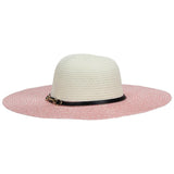 FabSeasons Long Brim Peach & Beige Beach and Sun Hat for Women & Girls freeshipping - FABSEASONS