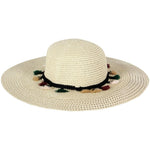 FabSeasons Plain Long Brim Beige Beach and Sun Hat