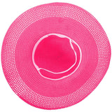 FabSeasons Plain Long Brim Pink Beach and Sun Hat