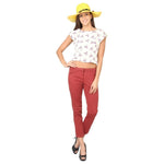 FabSeasons Plain Long Brim Yellow Beach and Sun Hat