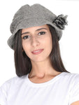 FabSeasons Fancy Fashion Grey Cloche Hat