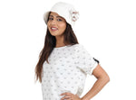 FabSeasons Fancy Fashion White Cloche Hat