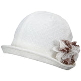 FabSeasons Fancy Fashion White Cloche Hat