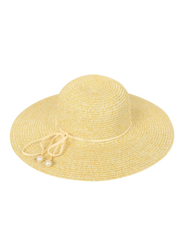 FabSeasons Long Brim Pink Beach and Sun Hat for Women & Girls