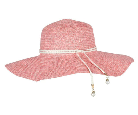 FabSeasons Simple Long Brim New Pink Beach and Sun Hat for Women & Girls freeshipping - FABSEASONS