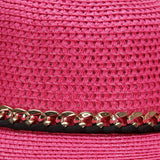 FabSeasons Long Brim Pink Beach and Sun Hat for Women & Girls