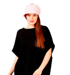 FabSeasons Pink Fancy Fashion Cloche / Cap for Women & Girls