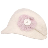 FabSeasons White Fancy Fashion Cloche / Cap for Women & Girls