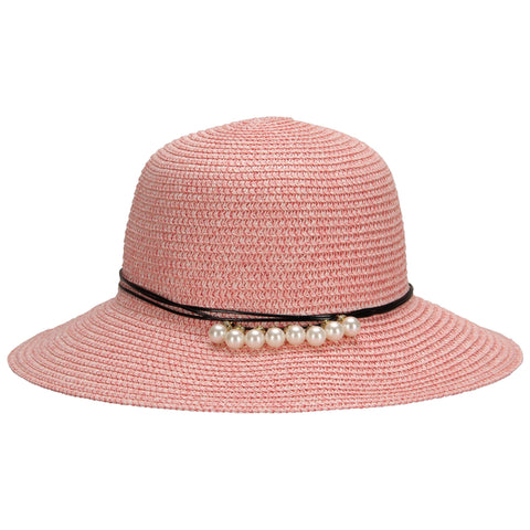 FabSeasons Plain Falling Brim Pink Beach and Sun Hat for Women & Girls freeshipping - FABSEASONS