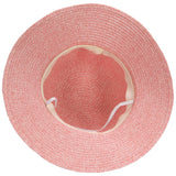 FabSeasons Plain Falling Brim Pink Beach and Sun Hat