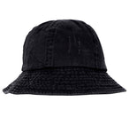 FabSeasons Solid Unisex Washed Black Cotton Bucket Hat & Cap
