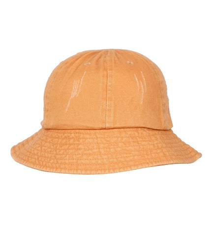 FabSeasons Solid Unisex Washed Orange Cotton Bucket Hat & Cap