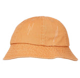 FabSeasons Solid Unisex Washed Orange Cotton Bucket Hat & Cap