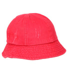 FabSeasons Solid Unisex Washed Red Cotton Bucket Hat & Cap