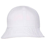 FabSeasons Solid Unisex Washed White Cotton Bucket Hat & Cap