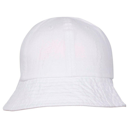 FabSeasons Solid Unisex Washed White Cotton Bucket Hat & Cap