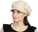 Fabseasons Cotton Linen Short Peak Summer Fashion Cap for Girls and Women