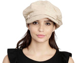 Fabseasons Cotton Linen Short Peak Summer Fashion Cap for Girls and Women