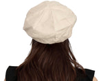 Fabseasons Cotton Linen Short Peak Summer Fashion Cap for Girls and Women