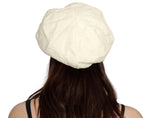 Fabseasons Cotton Linen Short Peak Summer Fashion Cap for Girls and Women