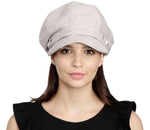 Fabseasons Cotton Linen Short Peak Summer Fashion Cap for Girls and Women
