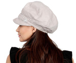 Fabseasons Cotton Linen Short Peak Summer Fashion Cap for Girls and Women