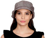 FabSeasons Plain Brown Foldable Cotton Fashion Cloche