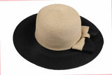 FabSeasons Falling Black Brim Beach Sun Hat