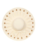 FabSeasons Long Brim Beach Sun Hat & Cap with Cream Polka dots for Women freeshipping - FABSEASONS
