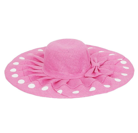 FabSeasons Long Pink Brim Beach Sun Hat