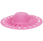 FabSeasons Long Brim Beach Sun Hat & Cap with Pink Polka dots for Women freeshipping - FABSEASONS