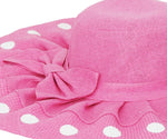 FabSeasons Long Pink Brim Beach Sun Hat