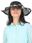 FabSeasons Black Long Brim Floppy Beach Sun Hat