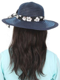 FabSeasons Navy Long Brim Floppy Beach Sun Hat