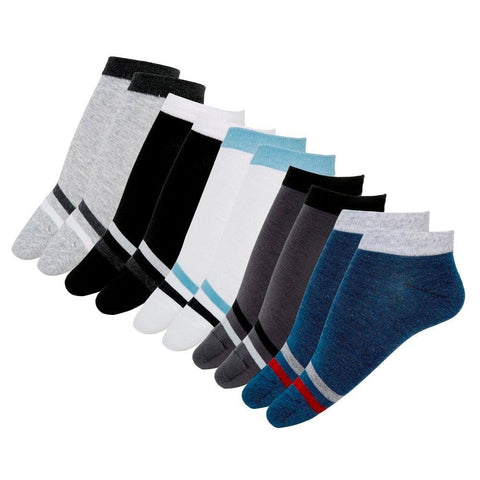 FabSeasons Cotton Low Cut Crew Socks, Pack of 5 pairs