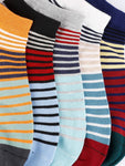 FabSeasons Cotton Liner Fancy Striped Crew Socks for Men / Women. Combo of 5 pairs freeshipping - FABSEASONS