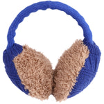 FabSeasons Blue Knitted Winter Outdoor Ear Muffs