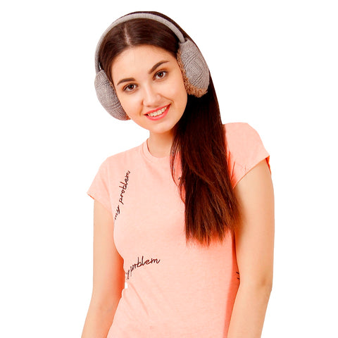 FabSeasons Grey Plain Winter Outdoor Ear Muffs