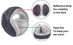 Fabseasons Foldable Winter Ear Muffs for Men & Women: Portable with Reflective Strip
